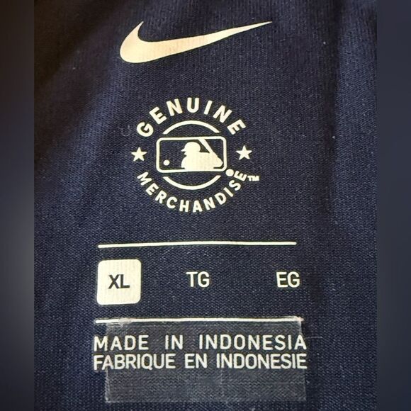 NWOT Nike Washington Nationals Men’s Navy/Gray Home Plate Striped Polo. Size XL - Picture 4 of 5